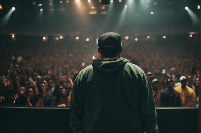 a rapper on stage